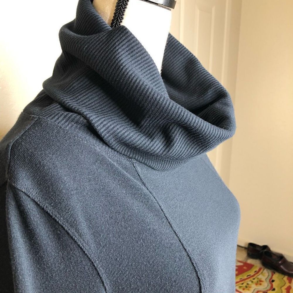 CAbi Black Cowl Neck Boho Shift Dress - Picture 3 of 13